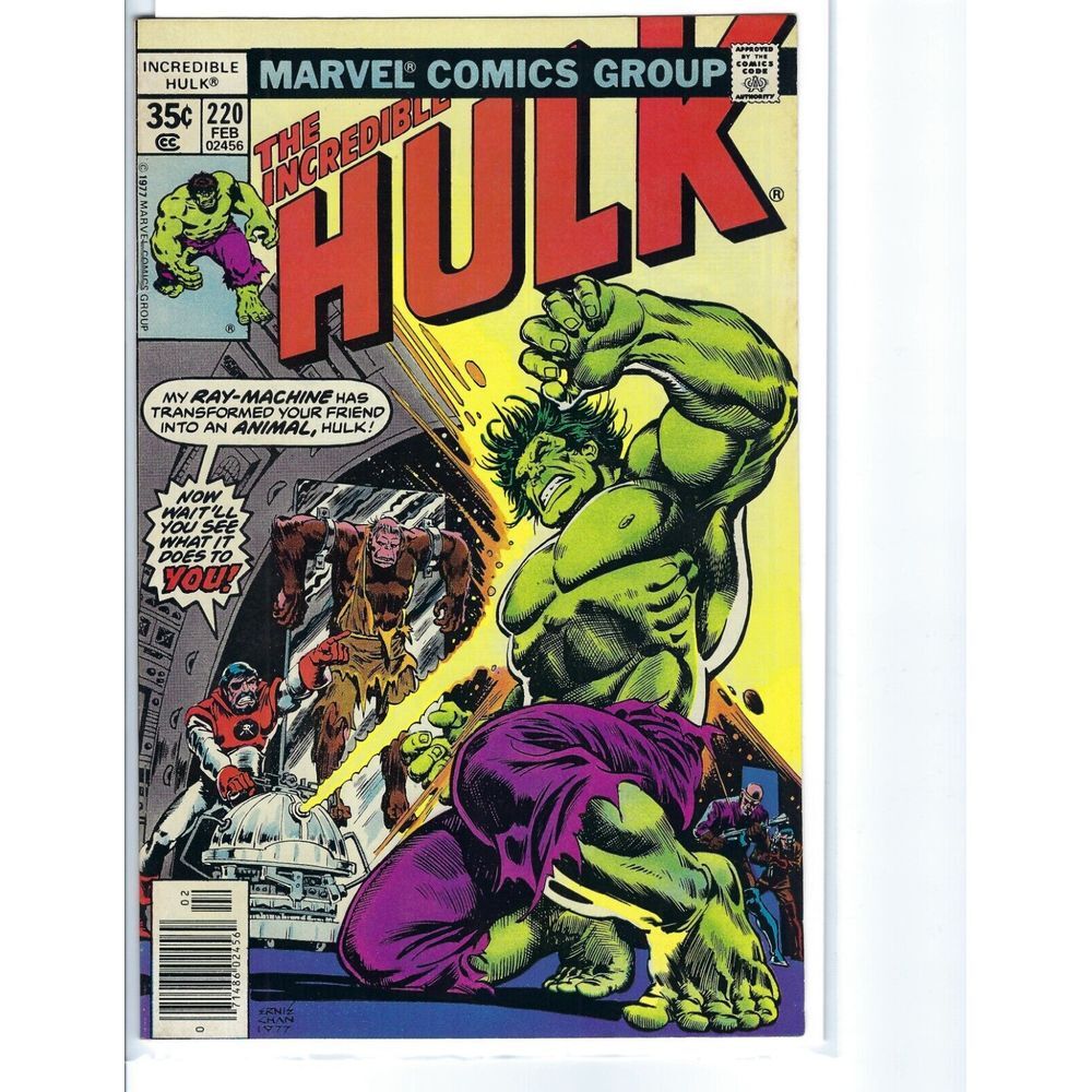 Marvel Comics The Incredible Hulk #220 1978 Bronze Age Newsstand Variant